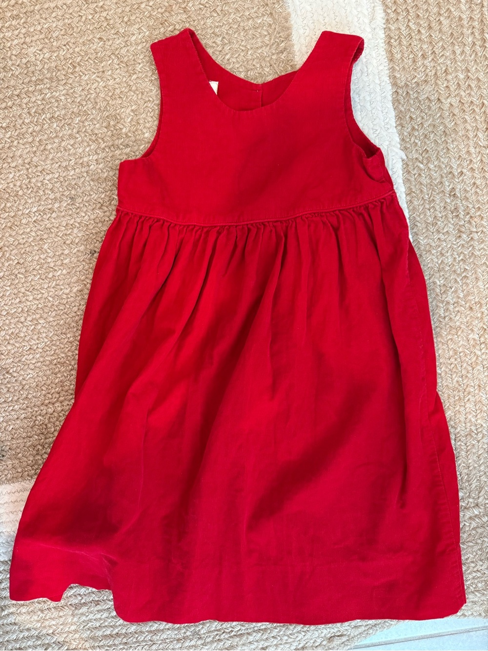 Girls' Red Corduroy Dress